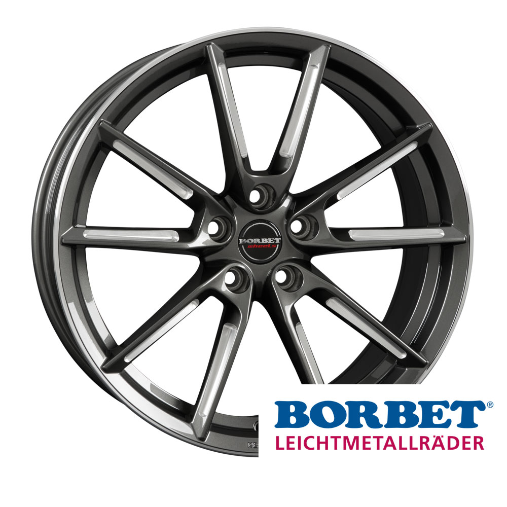 Borbet Lx Graphite Spoke Rim Polishedac Reifen Dickert